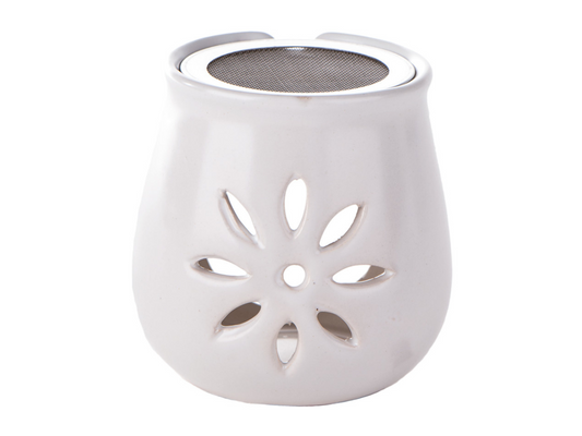 AROMALIFE Räucherstövchen Blume Ton mit Sieb