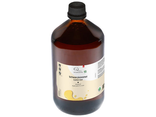 AROMALIFE Schwarzkümmelöl Körperöl - BIO 1 l
