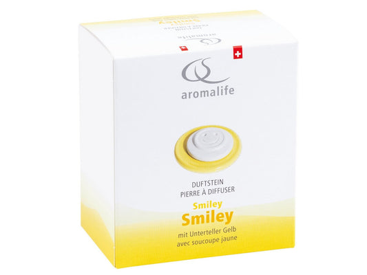 AROMALIFE Duftstein-Set Smile & gelber Unterteller