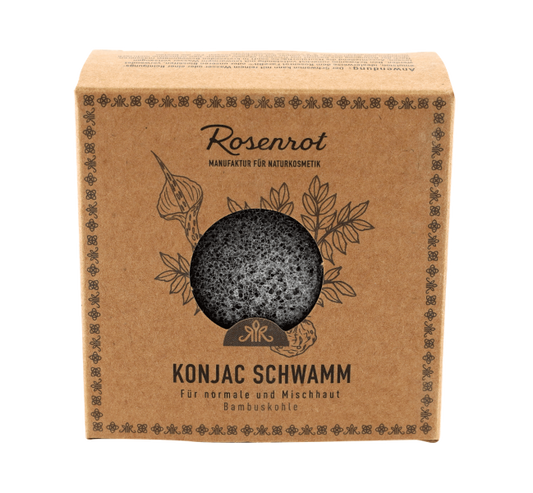 ROSENROT Konjac Sponge - Bamboo Charcoal