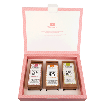 ROSENROT Geschenkset Bademilch