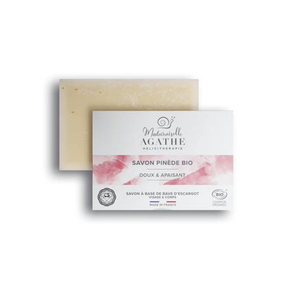 Savon pinede à la bave d'escargot bio - doux & apaisant