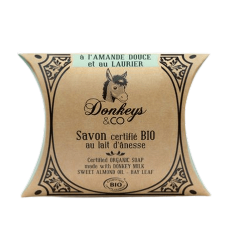 Savon au lait d'ânesse ŕ l'amande douce et au laurier, Donkeys & Co, 100g*