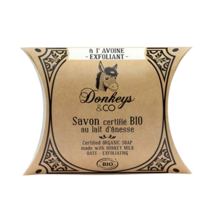 Savon au lait d'ânesse ŕ l'avoine exfoliante, Donkeys & Co, 100g*