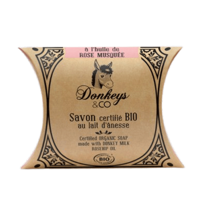 Savon au lait d'ânesse ŕ l'huile de rose musquée, Donkeys & Co, 100g*