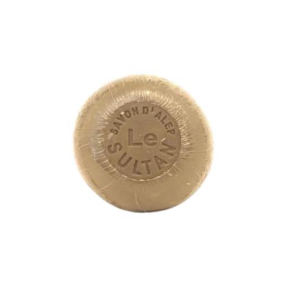 Savon d'Alep forme ronde ŕ la rose 12% de baies de laurier, Le Sultan d’Alep, 110g*