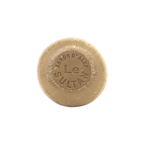 Savon d'Alep forme ronde ŕ la rose 12% de baies de laurier, Le Sultan d’Alep, 110g*