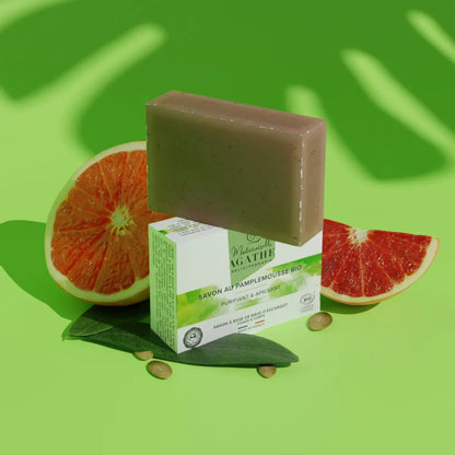 Savon pamplemousse à la bave d'escargot bio - purifiant & apaisant