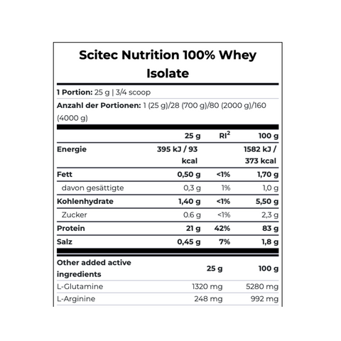 SCITEC NUTRITION 100% Whey Isolate