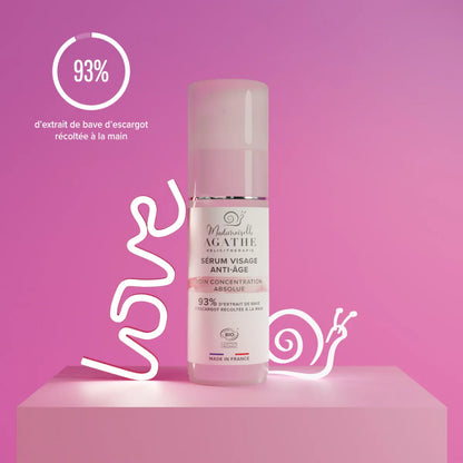 Anti-Aging-Serum mit Schneckenschleim Bio-zertifiziert - Falten und feine Linien