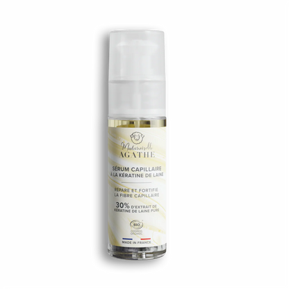 Sérum capillaire à la kératine de laine certifié bio - répare & protège