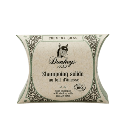 Shampoing solide pour cheveux gras, Donkeys & Co, 75g*