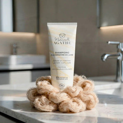 Shampoing à la kératine de laine certifié bio - lave & protège