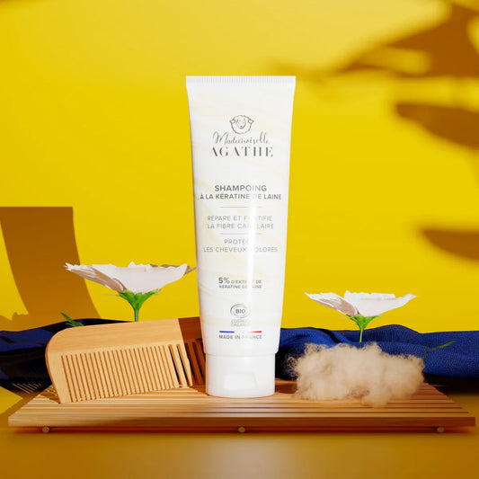 Shampoing à la kératine de laine certifié bio - lave & protège