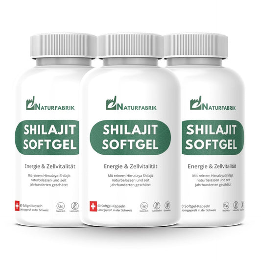 NATURFABRIK Shilajit Softgel Kapseln 180 Stück (3er)