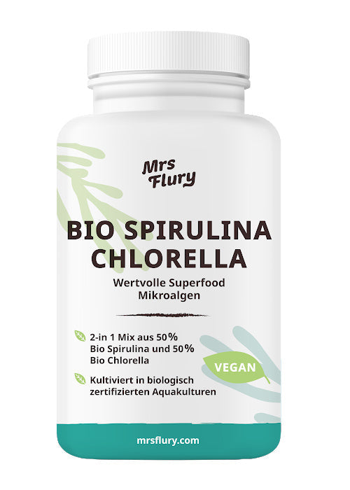 Mrs Flury Organic Spirulina & Organic Chlorella Tablets