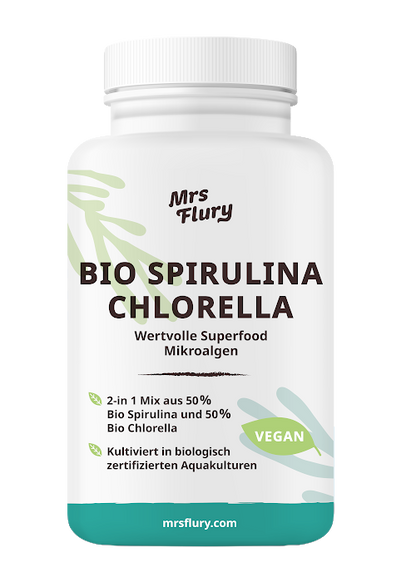 Mrs Flury Organic Spirulina & Organic Chlorella Tablets