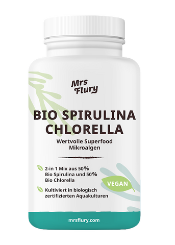Mrs Flury Organic Spirulina & Organic Chlorella Tablets