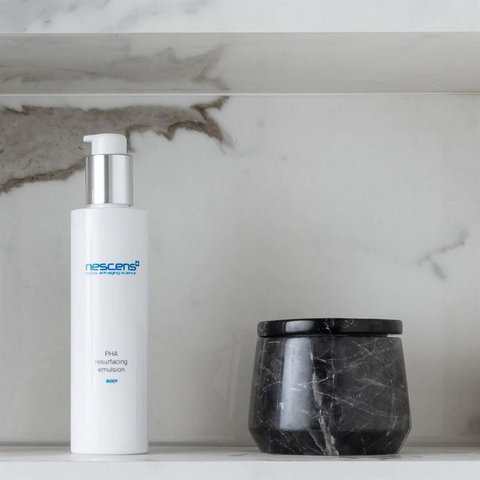 Swiss skincare packaging detail