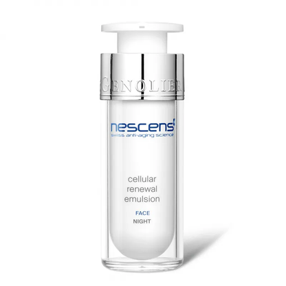 Swiss skincare packaging of the night emulsion