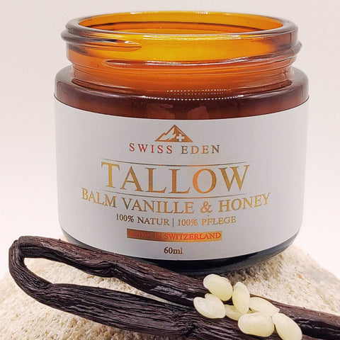 Schweizer Tallow Balm Vanille und Honig – aus Bio  Weidetalg von Swiss Eden