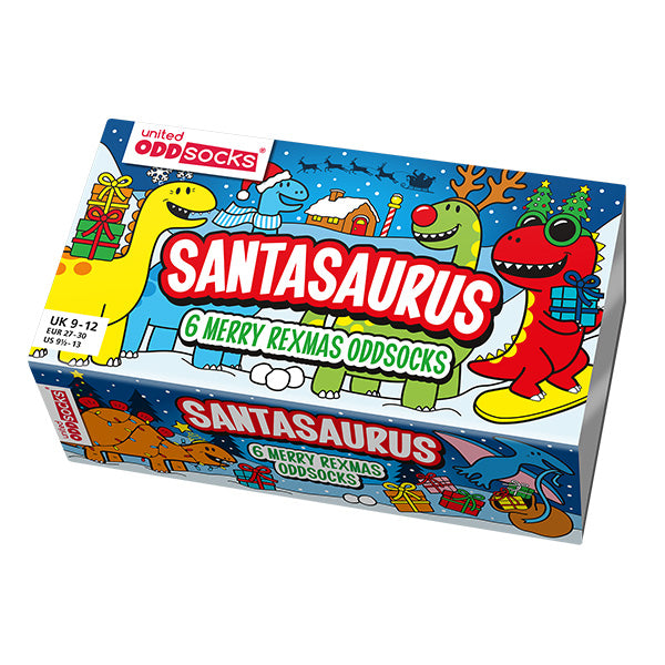 United Oddsocks Kids 27-30 Santasaurus