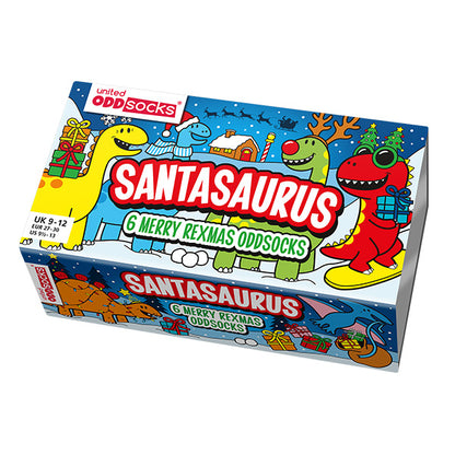 United Oddsocks Kids 27-30 Santasaurus