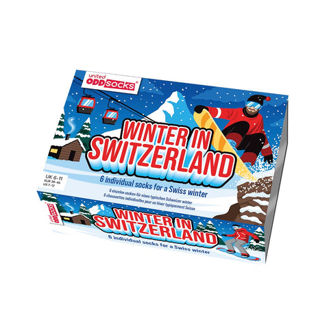 United Oddsocks Men 39-46 Winter in Switzerland