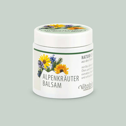 Balsamo di erbe alpine per tensioni muscolari – per muscoli stanchi con arnica e erbe | Unterweger