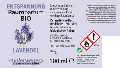 BIO Lavendel Raumparfüm von Unterweger – Alpenfrische & natürliche Entspannung