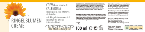 Ringelblumen Creme (Calendula) – Pflege für trockene & empfindliche Haut | Unterweger 100ml