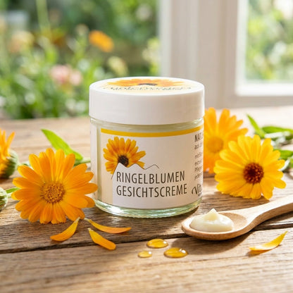 Ringelblumen Gesichtscreme (Calendula) – Pflege für trockene & empfindliche Haut | Unterweger 50ml