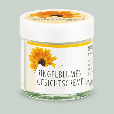 Ringelblumen Gesichtscreme (Calendula) – Pflege für trockene & empfindliche Haut | Unterweger 50ml