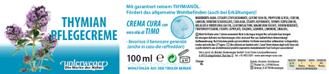 Gel corporel au thym — pour votre peau | Unterweger
