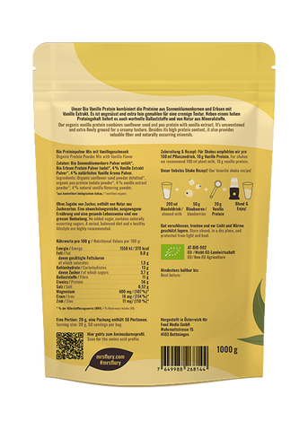 Bio Vanille Protein vegan 1 kg