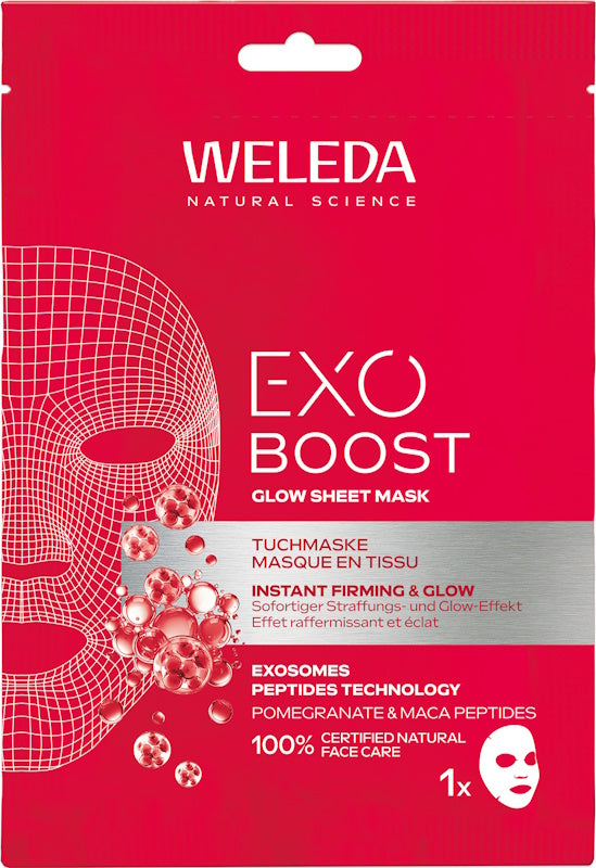 WELEDA Exo Boost Firm & Lift Tuchmaske Granatapfel