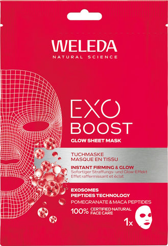 WELEDA Exo Boost Firm & Lift Tuchmaske Granatapfel