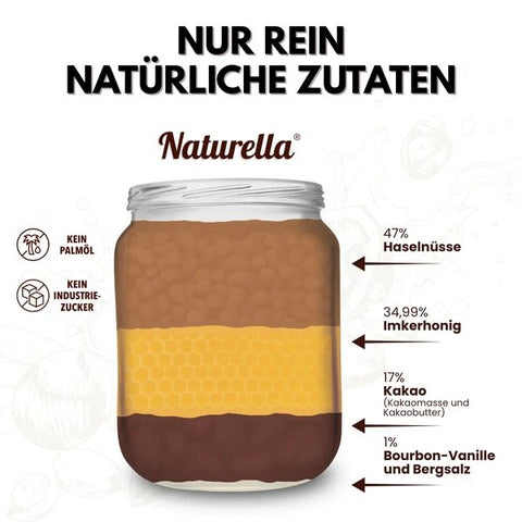 Naturella 200 g Pâte à tartiner Chocolat-Noisette au Miel