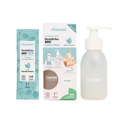 Kit Entdeckungs Dentifrice sanfte Minze Kinder Pulver zum Auflösen 8 gr