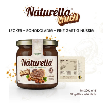 Naturella Crunchy 200 g, Schoko-Nuss-Aufstrich mit Honig