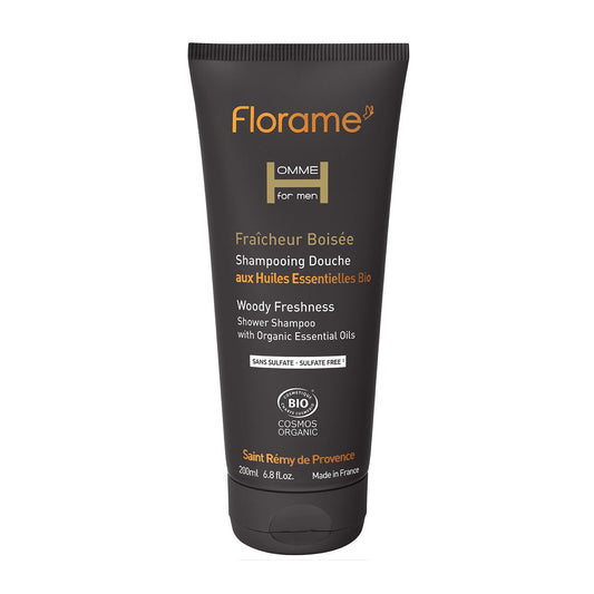 Florame - Woody Freshness Shower Shampoo - Frischer holziger Duft, belebende Reinigung