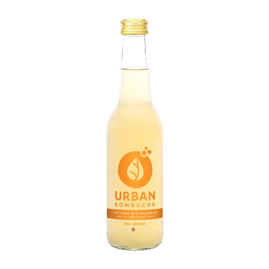 Bio Urban Kombucha Tè Verde e Zenzero — Bottiglia di vetro 330ml