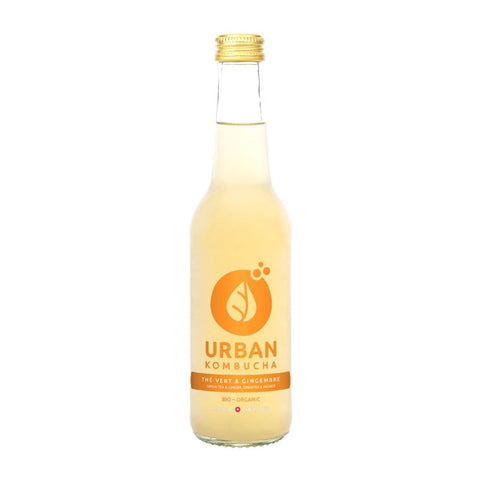 Bio Urban Kombucha Tè Verde e Zenzero — Bottiglia di vetro 330ml