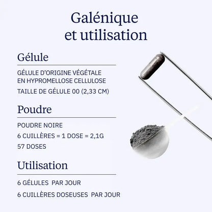 Carbone attivo vegetale biologico