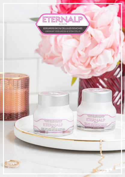 Ensemble ou Coffret Cadeau DUO Crème Anti-Âge Liftant Jour et Crème Anti-Âge Liftant Nuit Eternalp 4060m