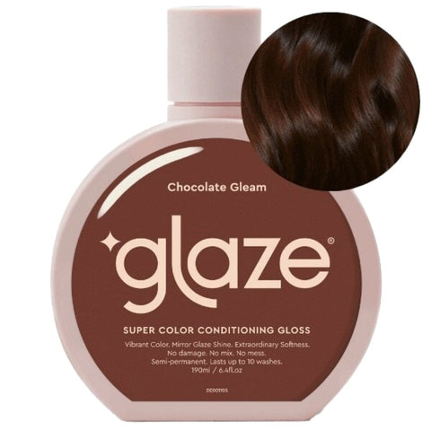 Glaze Super Color Conditioning Gloss – Chocolate Gleam – Semi-Permanent Hair Colour & Shine Treatment – 190ml