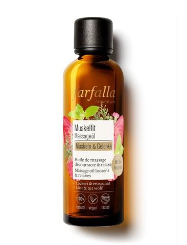 Farfalla – Olio da massaggio Muskelfit per muscoli e articolazioni | Olio da massaggio corpo aromaterapia | 75 ml
