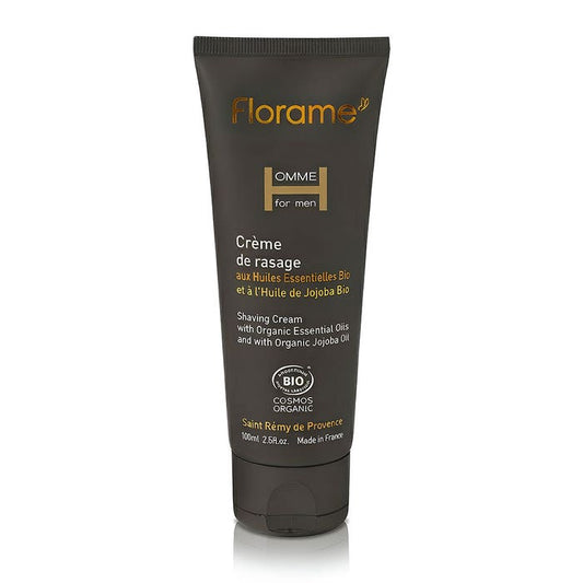 Florame Bio Rasiercreme – Weißer Tonerde & Aloe Vera – 100 ml