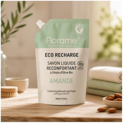Florame Comforting Almond Liquid Soap Organic Eco-Refill 470ml