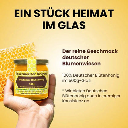 Beekeeper Krüger - German Blossom Honey 500g - Pure German honey delight 🍯🇩🇪